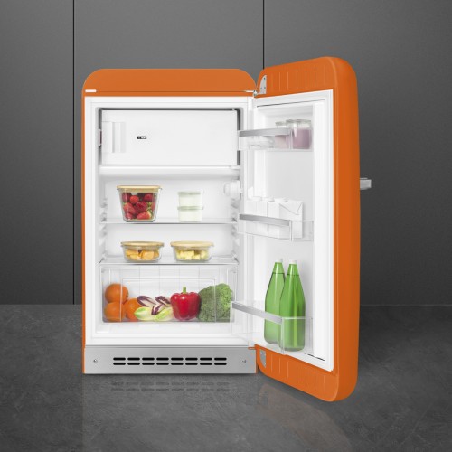 Холодильник SMEG 50-х годов, однокамерный, оранжевый, 122 л, с морозильной камерой, стандартный компрессор, класс D