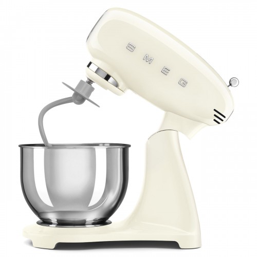 Планетарный миксер SMEG 1000 Вт, 4.8 л, 10 скоростей, кремовый - стиль 50-х годов