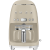 Капельная кофеварка SMEG, стиль 50-х годов, 10 чашек, 1.4 л, 2 уровня крепости кофе, поддержание тепла, дисплей, цвет лунный свет