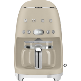 Капельная кофеварка SMEG, стиль 50-х годов, 10 чашек, 1.4 л, 2 уровня крепости кофе, поддержание тепла, дисплей, цвет лунный свет