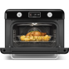 Мини-печь Smeg 30 л с LCD дисплеем, 10 функциями, паром и галогенной подсветкой в стиле 50-х, черная