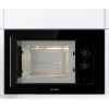 Встраиваемая микроволновая печь GORENJE с механическим управлением, черная, объем 20 л, размеры 59,5×38,8×34,4 см