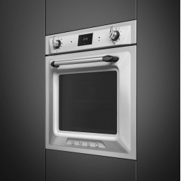 Духовой шкаф Smeg/ Духовой шкаф Smeg, 60 см, пиролитическая очистка, 9 функций приготовления, поворотные переключатели, таймер, автоматическое отключение, полезный объем 68л, энергоэффективность А, цвет нержавеющая сталь