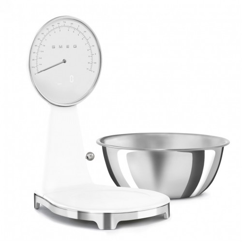 Кухонные весы SMEG с аналоговым и цифровым дисплеем, максимум 5 кг, шаг 1 г, белые