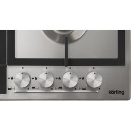 Варочная панель Korting hg 665 ctx, газовая, 60x51 см, электроподжиг, газ-контроль, чугунные решетки, WOK.
