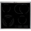 Встраиваемая электрическая варочная поверхность ELECTROLUX 60 см с серебристой рамкой и черным цветом
