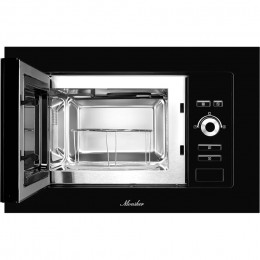Встраиваемая микроволновая печь MONSHER MMH 201 B, 20 л, 800-1250 Вт, гриль 1000 Вт, 5 уровней мощности, механическое управление, 8 программ.