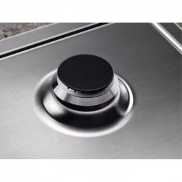 Газовая варочная поверхность Electrolux KGS64362XX, нержавеющая сталь, 8550 Вт, WOK, газ-контроль, чугунные решетки, 59.5x51 см