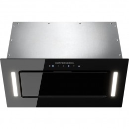 Встраиваемая вытяжка Kuppersberg BIM 600 Black, 52 см, 650 м³/ч (рециркуляция), 1300 м³/ч (отвод), сенсорное управление, таймер, турборежим, угольный фильтр KF-ES, 46 дБ, черный.