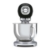 Планетарный миксер SMEG 800 Вт, 4.8 л, 10 скоростей, черный - стиль 50-х годов