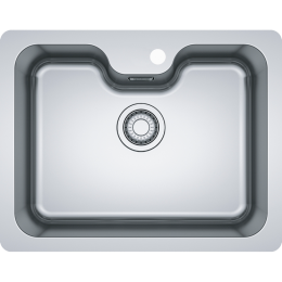 Мойка Franke 122.0689.806, Серия BELL, BCX 110-55 TL, 610x480 mm, чаша 545x415/350x200 mm, под столешницу, скрытый перелив