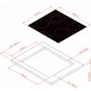 Встраиваемая электрическая варочная панель Kuppersberg 60 см - 4 конфорки, сенсорное управление, таймер, автоматическое отключение, 9 уровней мощности