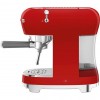 Ручная кофемашина Smeg в стиле 50-х, красная, с регулируемой температурой и давлением 15 бар