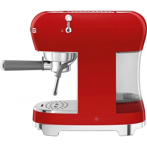 Ручная кофемашина Smeg в стиле 50-х, красная, с регулируемой температурой и давлением 15 бар