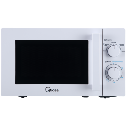 Микроволновая печь Midea mm720cy6-w, 20 л, белая, механическое управление, 5 уровней мощности, таймер.