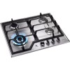 Встраиваемая газовая панель ELECTROLUX - нержавеющая сталь, 8550 Вт, WOK, электроподжиг, газ-контроль, чугунные решетки, 59.5x51 см