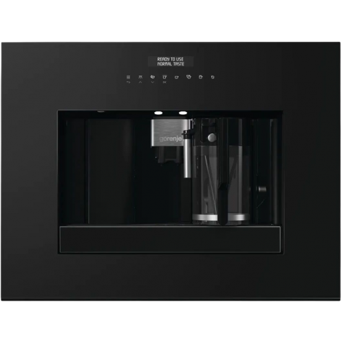 Встраиваемая кофемашина Gorenje с давлением 15 бар, кофемолкой и капучинатором – 1350 Вт, автоматическое приготовление эспрессо и очистка от накипи