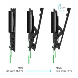 Кронштейн ONKRON TM4 для ТВ 17-43'', наклон 15°, VESA до 200x200 мм, макс вес 36.4 кг