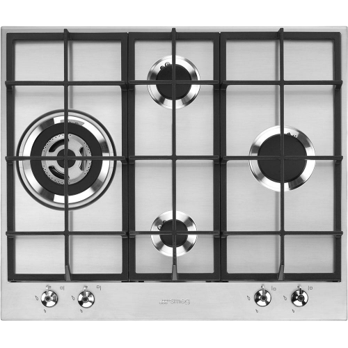 Встраиваемая газовая панель SMEG/ Газ, Classica,газовая варочная панель, 60 см,нержавеющая сталь
