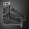 Встраиваемый духовой шкаф SMEG 60 см Classica – 12 функций, пиролиз, нержавеющая сталь, антиотпечатки