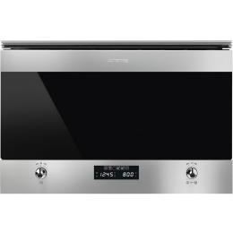 Встраиваемая микроволновая печь SMEG/ Classica, встраиваемая микроволновая печь, 60 см, высота 38 см, нержавеющая сталь с обработкой против отпечатков пальцев