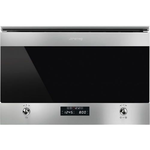 Встраиваемая микроволновая печь SMEG/ Classica, встраиваемая микроволновая печь, 60 см, высота 38 см, нержавеющая сталь с обработкой против отпечатков пальцев