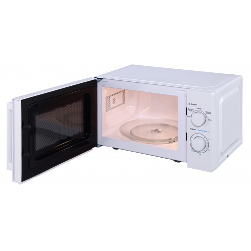 H1: Отдельностоящая микроволновая печь Midea 20 л - Механическое управление, 5 уровней мощности, таймер, белый цвет