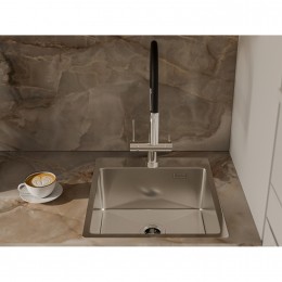Rivelato Rinox 4450 Мойка нерж.сталь 1 чаша 440*500*200 мм, монтаж: врезной, материал: нержавеющая сталь, цвет: нержавеющая сталь