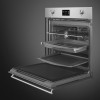 Встраиваемый духовой шкаф SMEG 60 см Classica – 12 функций, пиролиз, нержавеющая сталь, антиотпечатки