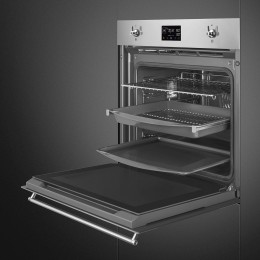 Электрический духовой шкаф Smeg SOP6302S2PX, 68 л, 12 режимов, конвекция, гриль, пиролиз.