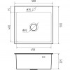 GRANFEST METAL 5050 PVD Графитовая Врезная Раковина 1 Чаша 450x400x205 мм из Нержавеющей Стали