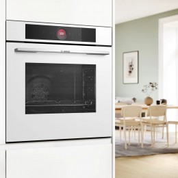 Встраиваемый духовой шкаф BOSCH HBG7741W1, 14 режимов, 71 л, Eco Clean, TFT дисплей, белый.
