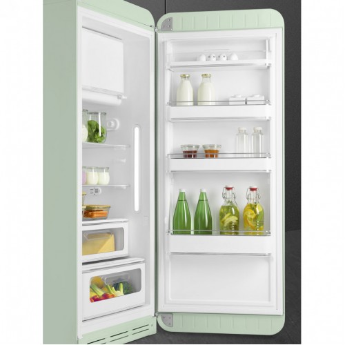 Холодильник SMEG 50-х годов, однокамерный, 270 л, с инверторным компрессором, пастельный зеленый