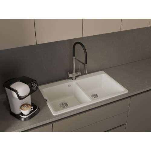 RIVELATO 1523517 BS однорычажный cмеситель для кухни ADRIA U-обр. гибкий излив с краном питьевой воды D-35мм, поворотный излив, материал: латунь, цвет: нержавеющая сталь