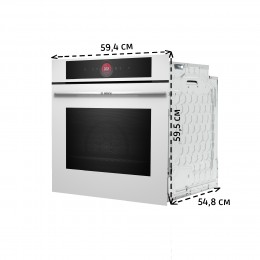 Встраиваемый духовой шкаф BOSCH HBG7741W1, 14 режимов, 71 л, Eco Clean, TFT дисплей, белый.