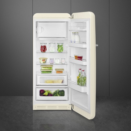Холодильник SMEG 1530x601x728 мм, однокамерный с морозильной камерой, стиль 50-х, кремовый, объем 270 л, инверторный компрессор, класс C