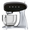 Планетарный миксер SMEG 800 Вт, 4.8 л, 10 скоростей, черный - стиль 50-х годов
