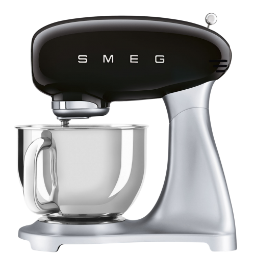 Планетарный миксер SMEG 800 Вт, 4.8 л, 10 скоростей, черный - стиль 50-х годов