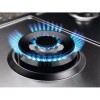 Встраиваемая газовая панель ELECTROLUX - нержавеющая сталь, 8550 Вт, WOK, электроподжиг, газ-контроль, чугунные решетки, 59.5x51 см
