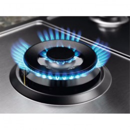 Газовая варочная поверхность Electrolux KGS64362XX, нержавеющая сталь, 8550 Вт, WOK, газ-контроль, чугунные решетки, 59.5x51 см