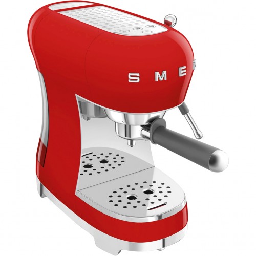 Ручная кофемашина Smeg в стиле 50-х, красная, с регулируемой температурой и давлением 15 бар