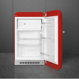Холодильник SMEG FAB10RRD6, однокамерный, 122 л, стандартный компрессор, энергоэффективность D, красный, стиль 50-х.