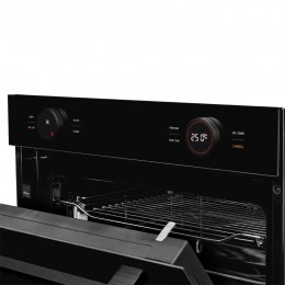 Встраиваемый духовой шкаф KUPPERSBERG KMW 612 Black, 50л, 12 режимов, СВЧ, гидролизная очистка