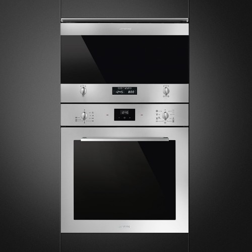 Встраиваемая микроволновая печь SMEG/ Classica, встраиваемая микроволновая печь, 60 см, высота 38 см, нержавеющая сталь с обработкой против отпечатков пальцев