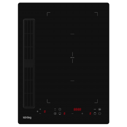 Индукционная варочная панель Korting HIBH 40980 NB, 39 см, 2 конфорки, слайдерное управление, функция Бустер, блокировка от детей.