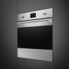 Встраиваемый духовой шкаф SMEG 60 см Classica – 12 функций, пиролиз, нержавеющая сталь, антиотпечатки