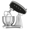 Планетарный миксер SMEG 800 Вт, 4.8 л, 10 скоростей, черный - стиль 50-х годов