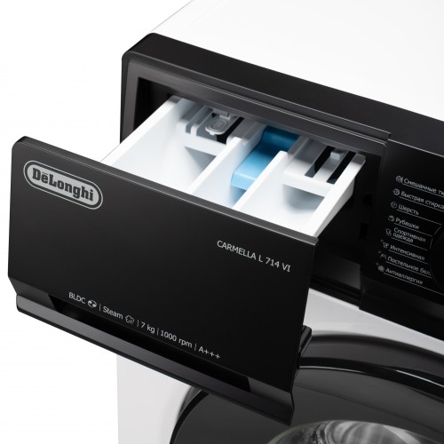Стиральная машина Delonghi 7 кг, 1000 об/мин, инверторный мотор, 16 программ, LED дисплей, A++