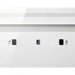 Вытяжка MONSHER Lumia 60 BLANC, 345 м³/ч, 3 скорости, белая, сенсорное управление, LED, обратный клапан.