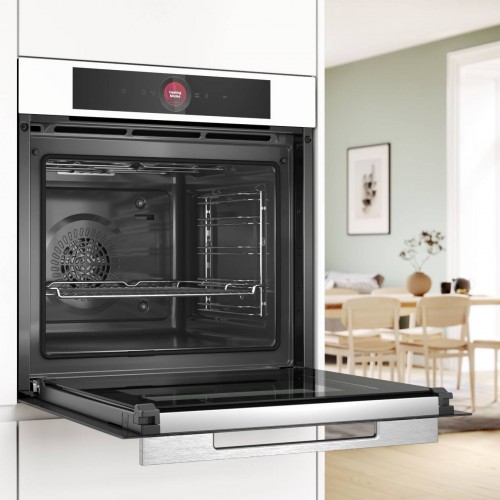 Встраиваемый духовой шкаф Bosch с 14 режимами нагрева, TFT дисплеем, 71 л и пиролитической очисткой - белый цвет
